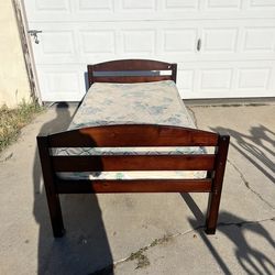 Twin Bed Frame with Mattress