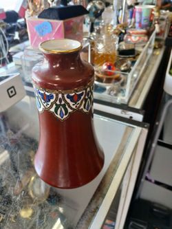 Antique 1890-99 7" tall Haynes Ware Khorassan Illyrian VASE  Art Nouveau