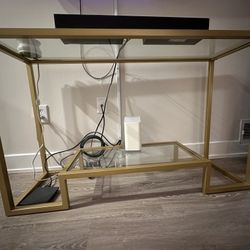 Moving sale - Gold Entryway/console Table 