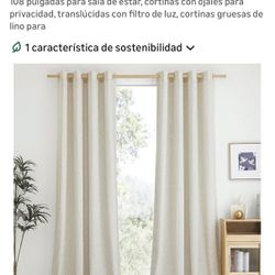 Linen Blackout Curtain 1 Panel 108”L