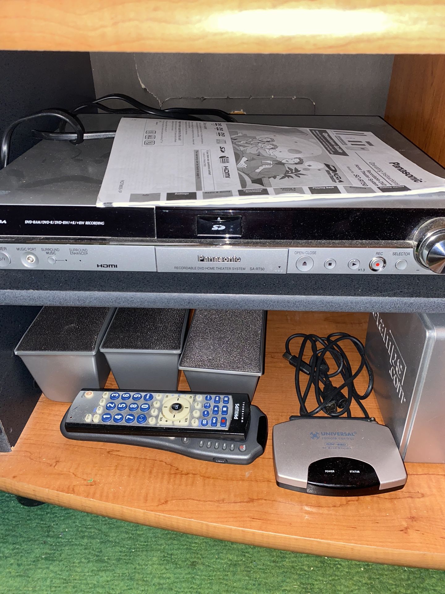 Panasonic DVD Player/recorder W/surround sound Speakers And Sub Woofer