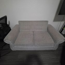 Gray Fabric Loveseat Sofa