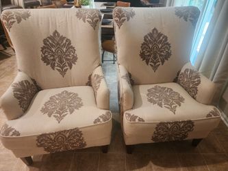 Two ASHLEY Chairs (Need Reupholstery) $200 For Both FIRM