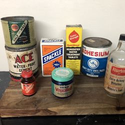 Vintage Can/box And Bottle Memorabilia 