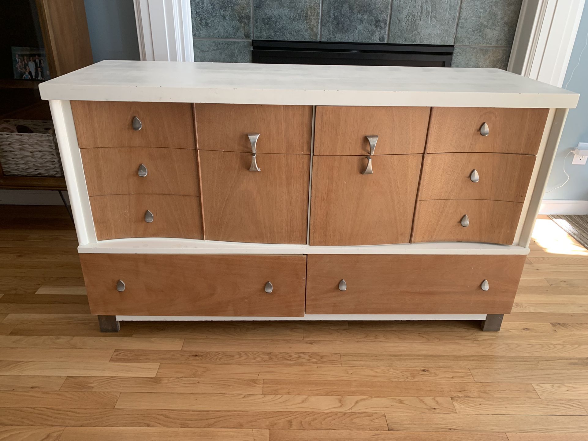 White and Wood Dresser