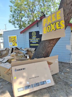 Free Free  Boxes  First Come First Serve Located 1400 Niles St Bakersfield Ca MG'S BIKE SHOP