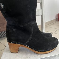 UGG Black Suede Booties 