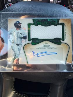 Riley Greene Topps Certified Autograph Game-Used Memorabilia Card