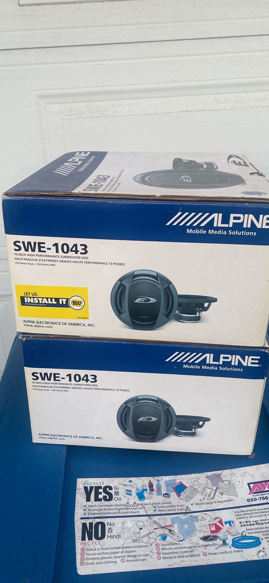 Alpine SWE-1043 Speakers