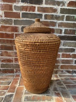 Large (26”tall) Rattan Ginger Jar