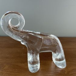 Kosta Boda Zoo Series Elephant Art Glass Figurine