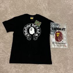 Bape chrome heart shirt