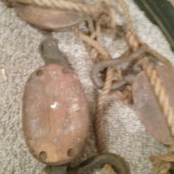 Vintage Rope And Pulley