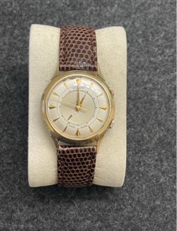 Vintage LeCoultre Memovox Cal. 814 Alarm Watch 10K Gold Filled 17J Swiss - Working