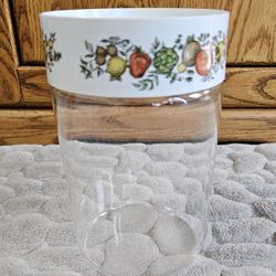 VTG PYREX SPICE OF LIFE SEE N STORE CANISTER - 7.5"


