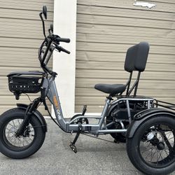 MEETONE Breeze Pro Folding Electric Trike 750 Watts Tricycle 