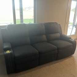 Black leather Recliner