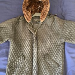 Nice Warm Quilted Winter Jacket With Warm Hoodie - Women’s