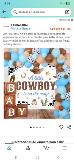 Little Cowboy Baby Shower Decorations.