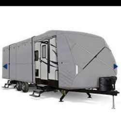 Travel Trailer RV Cover Full Size GRAY Fits 14-16L