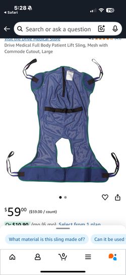 Drive Medical Full Body Lift Sling 