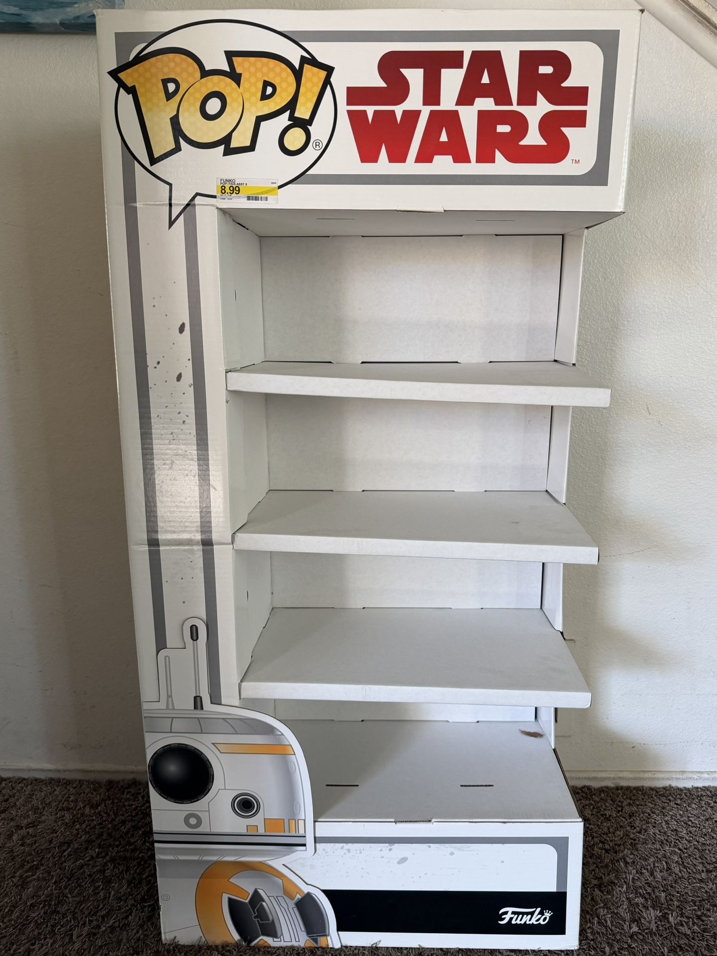 Funko Pop Cardboard Display BB8 Star Wars Themed