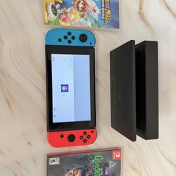 Nintendo Switch With 2 Games