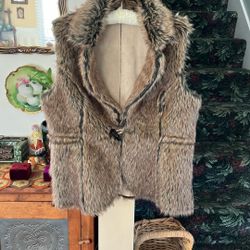 Fake Fur & Suede Medium Vest