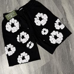 1:1 Black denim tears shorts