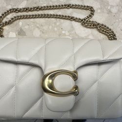 Coach Quilted Pillow Leather Gold Hardware Tabby Wristlet