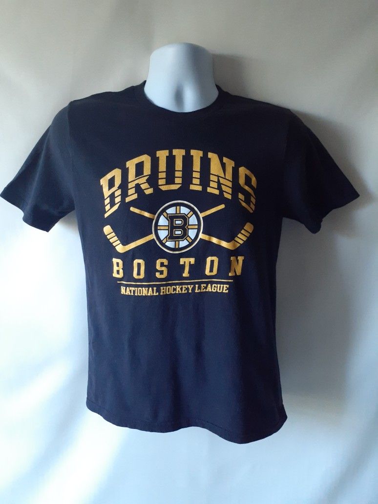 NHL Boston Bruins boys black short sleeve t-shirt size L (14-16)