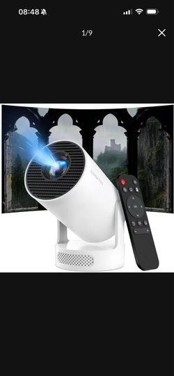 Brand new in box 【Built-in Apps】Mini Projector with Wifi and Bluetooth, Support 4K, Portable Projector, 5W Sound Base Speaker, 170 ANSI, Android, Auto