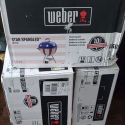 Weber 22" Star Spangled Charcoal Kettle Grill