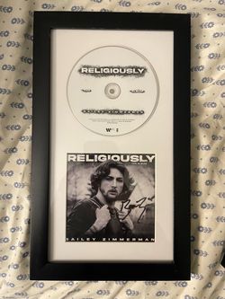 Bailey Zimmerman Religiously The Album Signed CD Frame