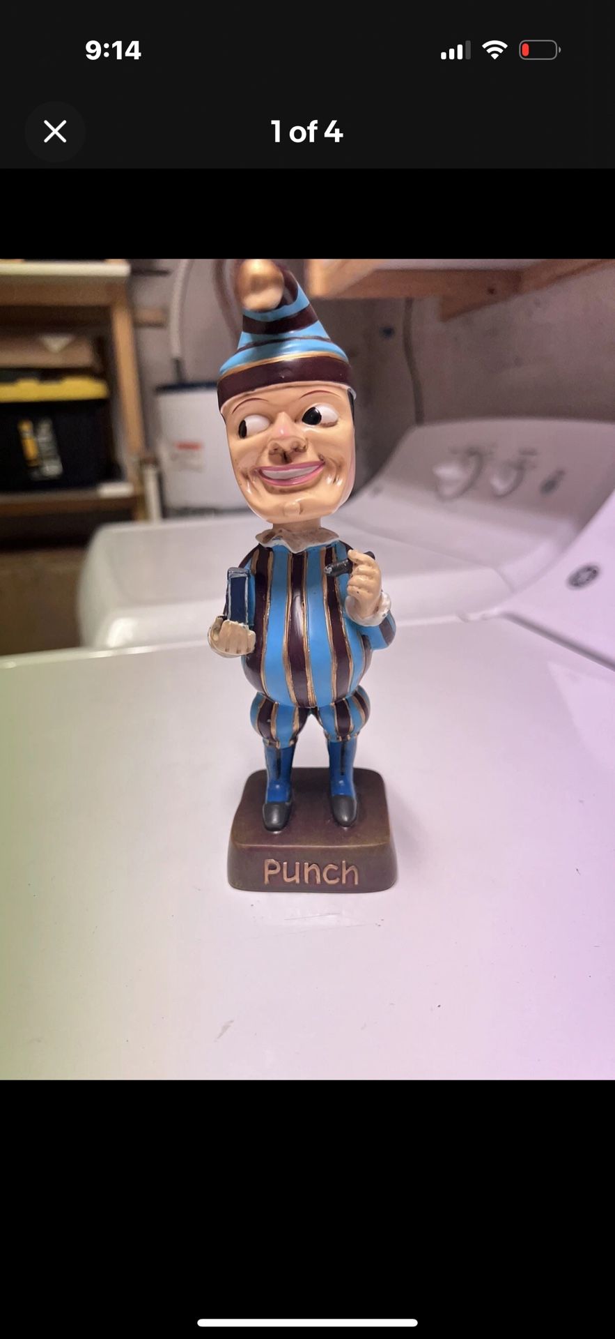 Punch Cigars Bobblehead Jester 8 Inch Tall Good Shape