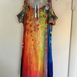 New Saukole Fit & Flare Sleeveless Dress Womens Size XL .