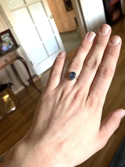 EFFY London Blue Topaz 2.25 Carat Rose Gold Band with accent diamonds