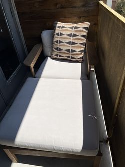 West Elm Outdoor Playa Chair + Ottoman Set