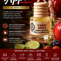 Candy Apple Multi-Use Aroma Diffuser – Juicy Apple Fruity Candy Scent  Bring a bright, playful burst of fruity sweetness to your favorite small space 