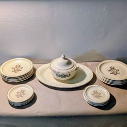 Pfaltzgraff's Village Pattern. Made of Durable Stoneware and Crafted in the USA