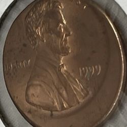 1999 Lincoln One Cent 1C Off Center Strike Coin