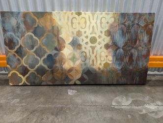 Abstract Brown and Gold Canvas Wall Art