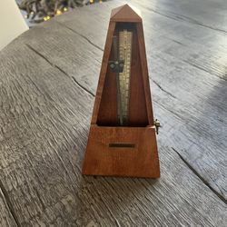 Vintage Seth Thomas Metronome De Maelzel Wood Wind Up Music Timer 