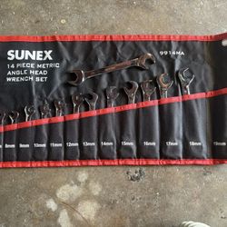 SUNEX 14 PIESE METRIC ANGLE HEAD WRENCH SET