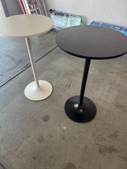 Round Pedestal Bar Tables – Set of 2