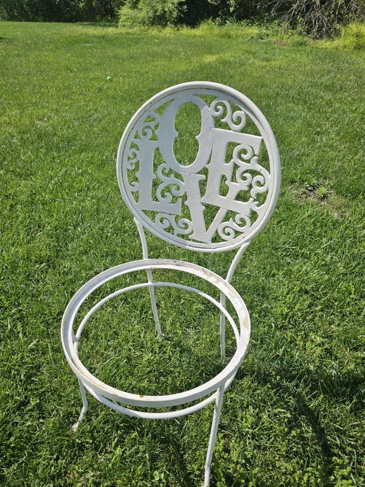 $150.00 - 1960's MidCentury "LOVE" Chair! Wrought Iron/Arthur Umanoff Collectible! Rare Find - Lowest Price!