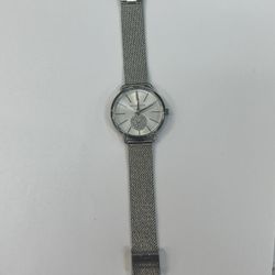 Michael Kors Portia Glitz Silver Women’s Watch, Mesh Band. MK Watch 