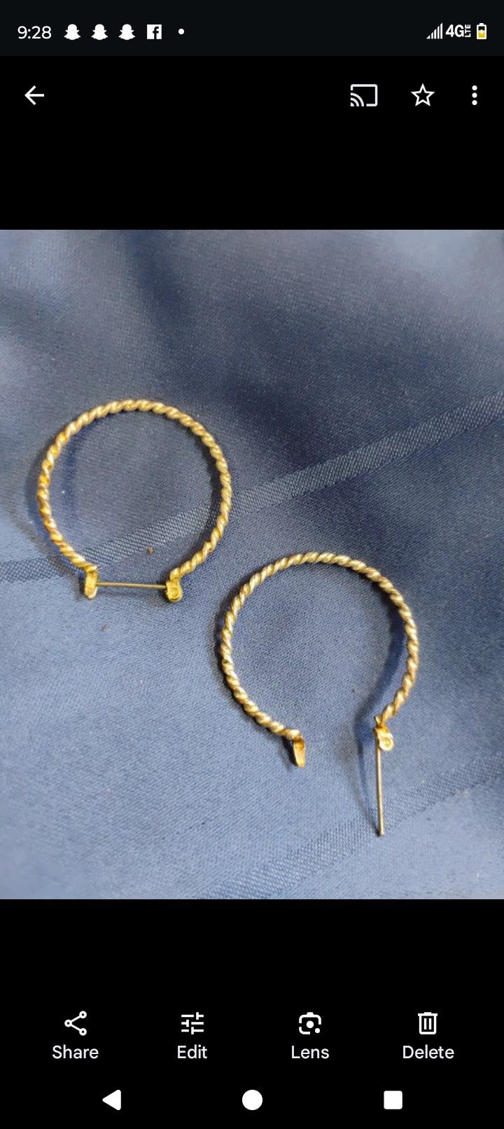 Large Silver Colored Hoop Earrings