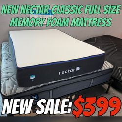 NEW NECTAR FULL SIZE MEMORY FOAM MATTRESS 