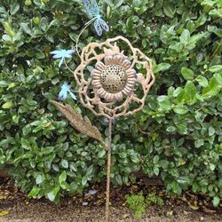 Dragonflies Solar Garden Stake 